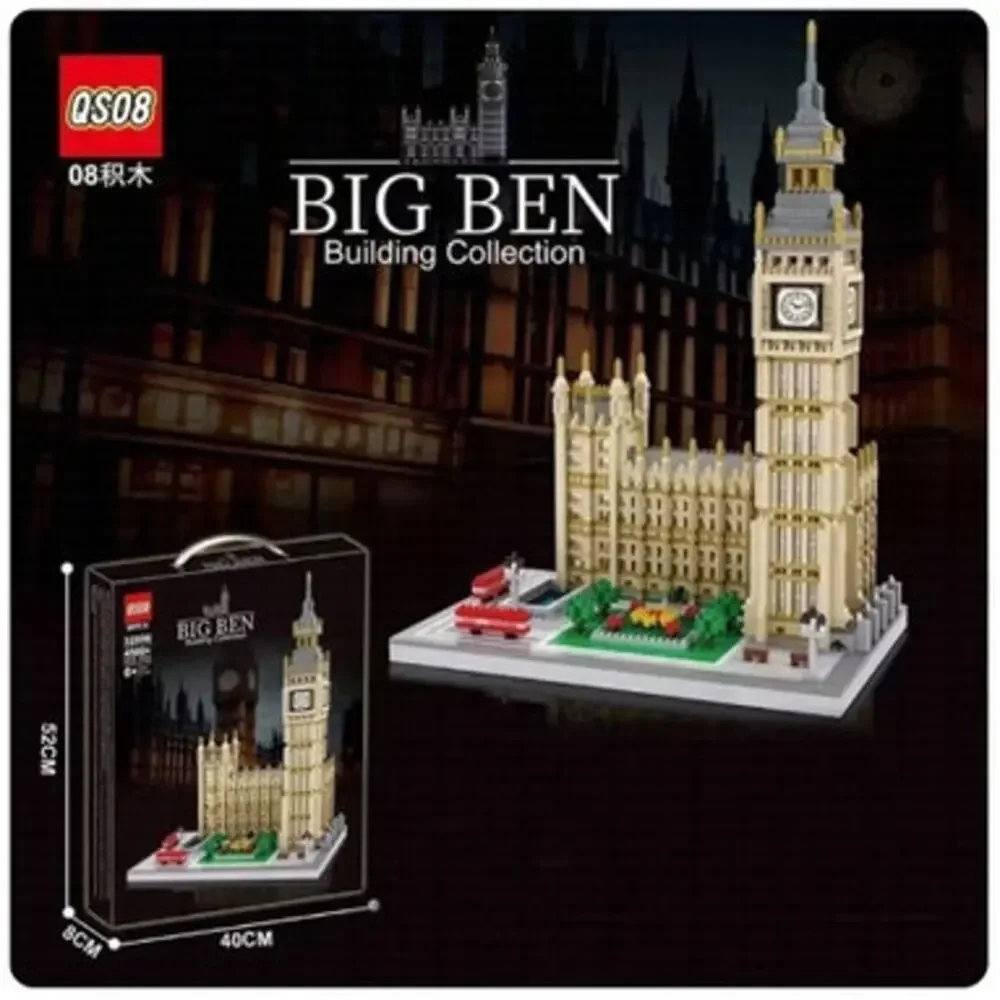 QS08 Big Ben 4,500-piece micro-block architecture set NEW SEALED BOX